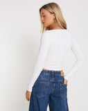 Image of Bonlo Long Sleeve Top in White