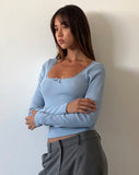 Image of Bovita Long Sleeve Top in Nantucket Blue