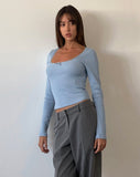 Image of Bovita Long Sleeve Top in Nantucket Blue