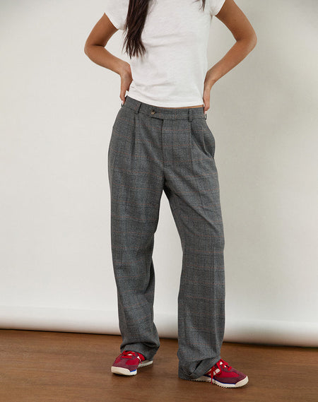 Ganta Slim Trouser in Pinstripe Black