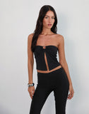 Image of Brea Hardware Butterfly Top in Rayon Jersey Black