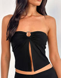 Image of Brea Hardware Butterfly Top in Rayon Jersey Black