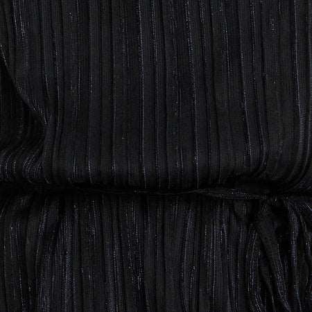 Brienne Top in Chiffon Plisse Black with Lining