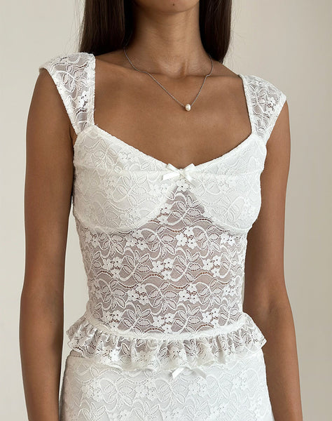 Image of Brietta Cami Top in Lace Ivory