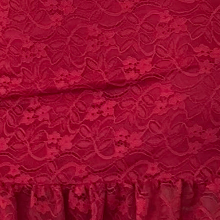 Krecia Mini Skirt in Deep Red Lace