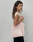 Image of Brinana Tote Bag in Textured Chiffon Pink