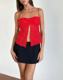 Image of Briony Top in Lace Red