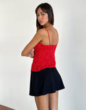 Image of Briony Top in Lace Red