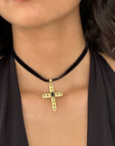 Image of Brooklyn Cross Choker Necklace by Gemini Jewels