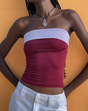 Image of Brylee Bandeau Crop Top in Wine Lilac