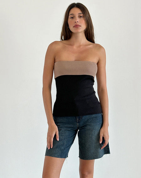 Shaelo Bandeau Top in Black