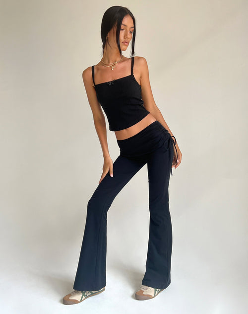 Image of Jacie Jersey Flare Trouser in Black