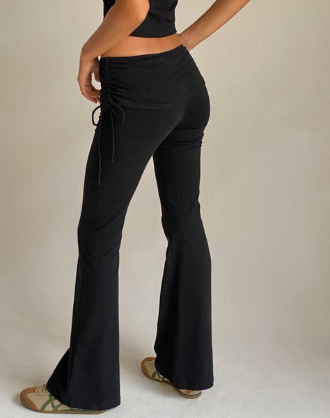 Image of Jacie Jersey Flare Trouser in Black