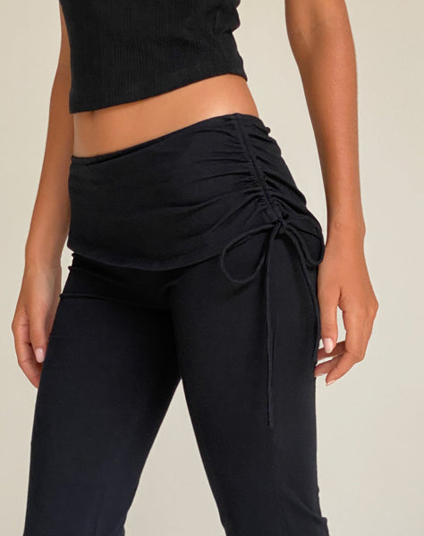 Image of Jacie Jersey Flare Trouser in Black