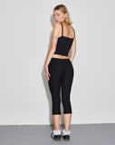 Image of Shine Capri Pants in Black lycra