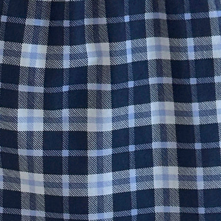 Byan Tie Front Dress in Tartan Dark Blue