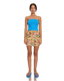 image of MOTEL X BARBARA Guida Mini Skirt in 90s Tropical Collage