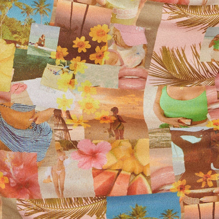 MOTEL X BARBARA Guida Mini Skirt in 90s Tropical Collage