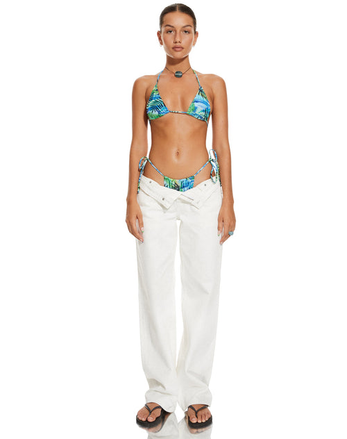 image of MOTEL X BARBARA Pami Bikini Top in Tropical Palm