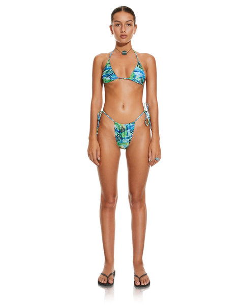 image of MOTEL X BARBARA Pami Bikini Top in Tropical Palm