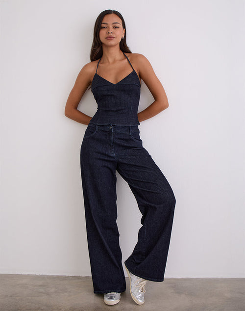 Image of Nuvia Trousers in Chambray Indigo
