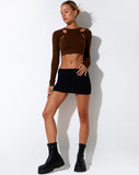 IMAGE OF Cajsa Crop Top in Cocoa