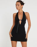 Image of Calla Halter Mini Dress in Black