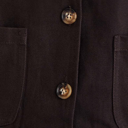 Calva Boxy Jacket in Chocolate Brown