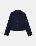 Image of Calva Boxy Jacket in Dark Navy