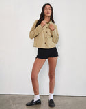 Image of Calva Boxy Jacket in Tan