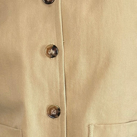 Calva Boxy Jacket in Tan