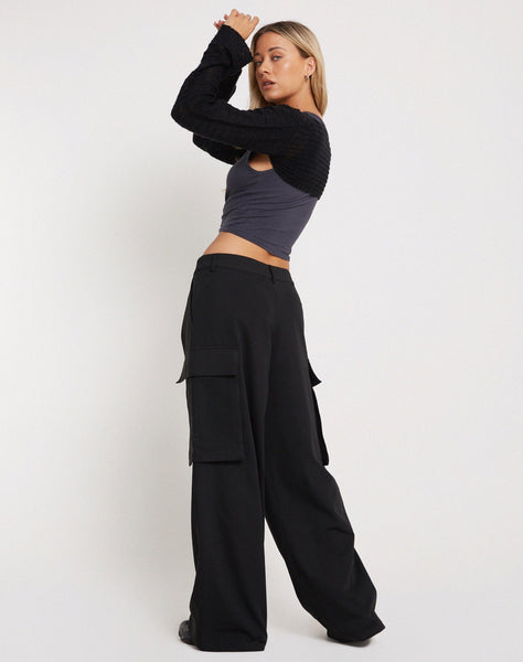 Image of Candala Wide Leg Trouser in Black