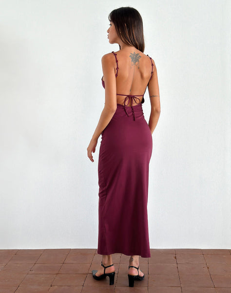 Image of Cantana Maxi Dress in Burgundy