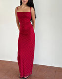 image of Cantha Maxi Dress in Mari Lace Red