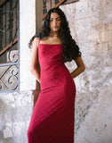 image of Cantha Maxi Dress in Mari Lace Red