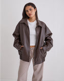 Image of Cavita Jacket in PU Bitter Chocolate