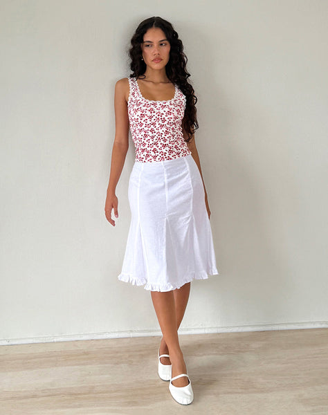 Image of Carillo Top in Summer Strawberry Off White