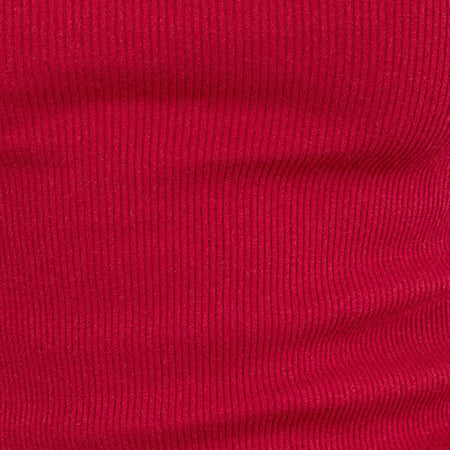 Cariter Racer Vest Top in Ribbed Adrenaline Red