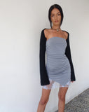 image of MOTEL X JACQUIE Carlie Bandeau Mini Dress in Slinky Grey