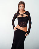 Image of Carlina Cami and Shrug Set in Lace Black