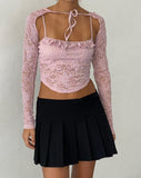 Image of Carlina Cami and Shrug Set in Lace Pink