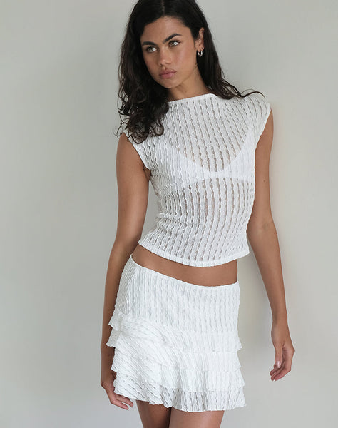 Image of Nova Top in Crinkle White