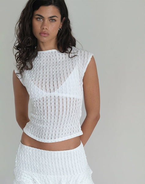 Image of Nova Top in Crinkle White