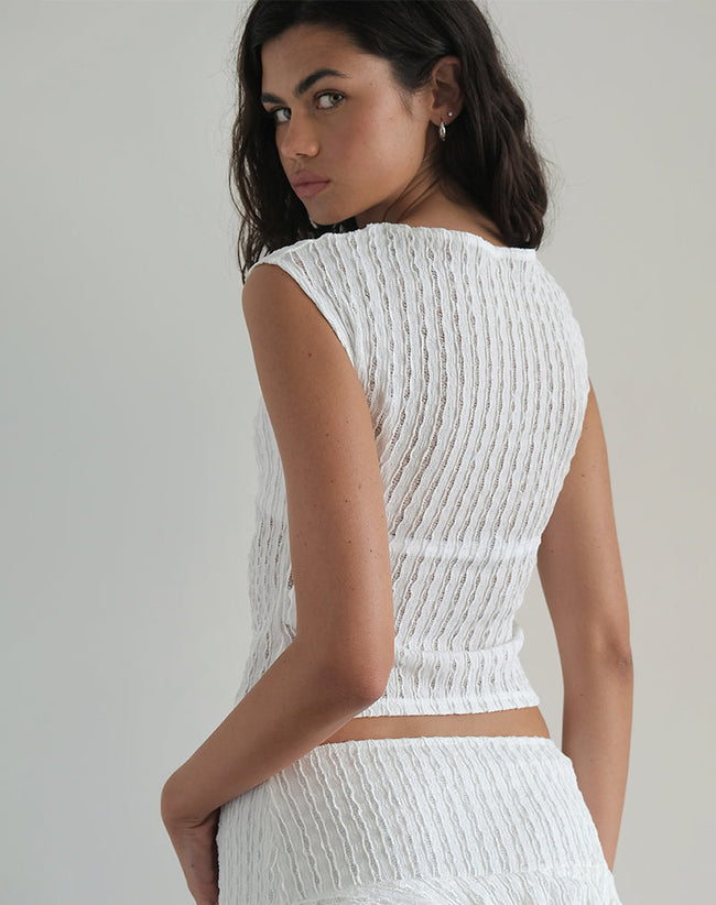 Image of Nova Top in Crinkle White