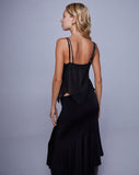 Image of Carmeline Longline Cami Top in Shimmer Black