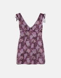 Image of Carmila Mini Dress in Chiffon Floral Purple