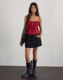 Image of Carmina Cami Top in Mesh Cherry