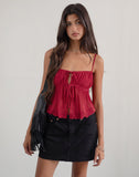 Image of Carmina Cami Top in Mesh Cherry