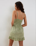 Image of Carole Mini Dress in Ditsy Floral Green