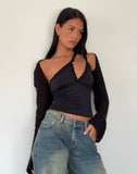 Image of Carolina One Shoulder Top in Black